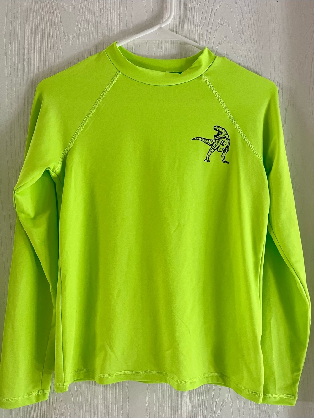 Bright green swim shirt